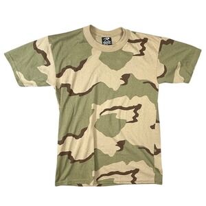 Rothco Desert Camo T-Shirt Mens Medium Tan‎ Green Brown Camouflage Tee
